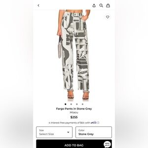 Miaou Graphic Print Straight Leg Jeans / Pants